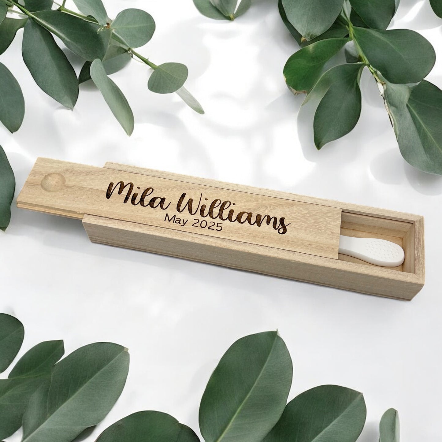 Wooden Pregnancy Test Box Name Due Date