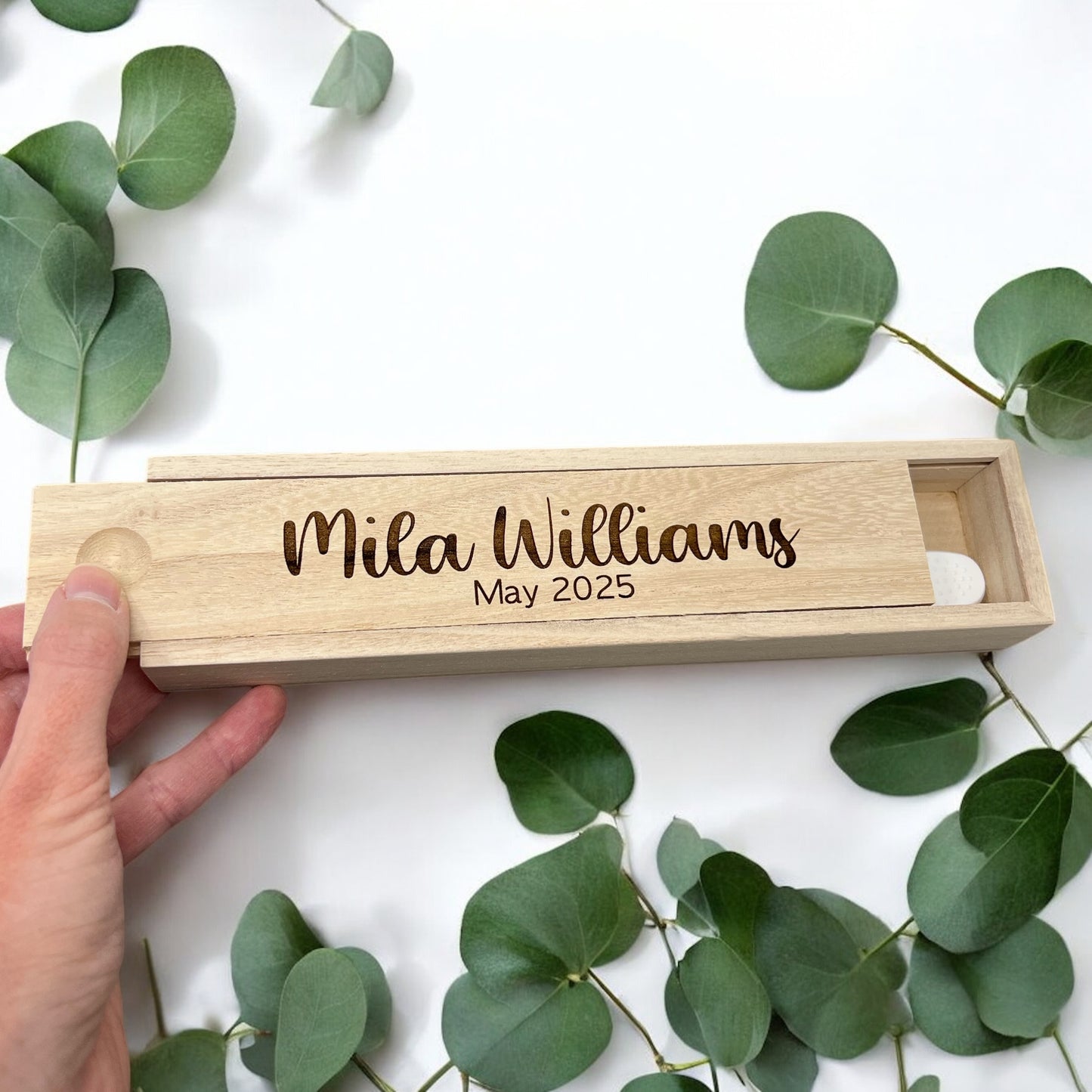 Wooden Pregnancy Test Box Name Due Date