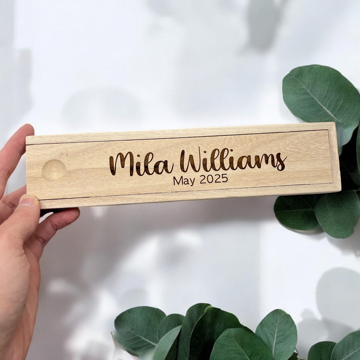 Wooden Pregnancy Test Box Name Due Date