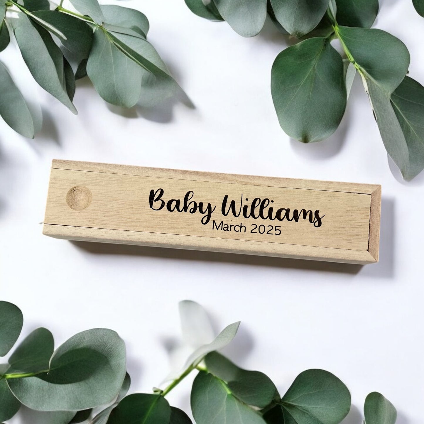 Wooden Pregnancy Test Box Baby Announcement