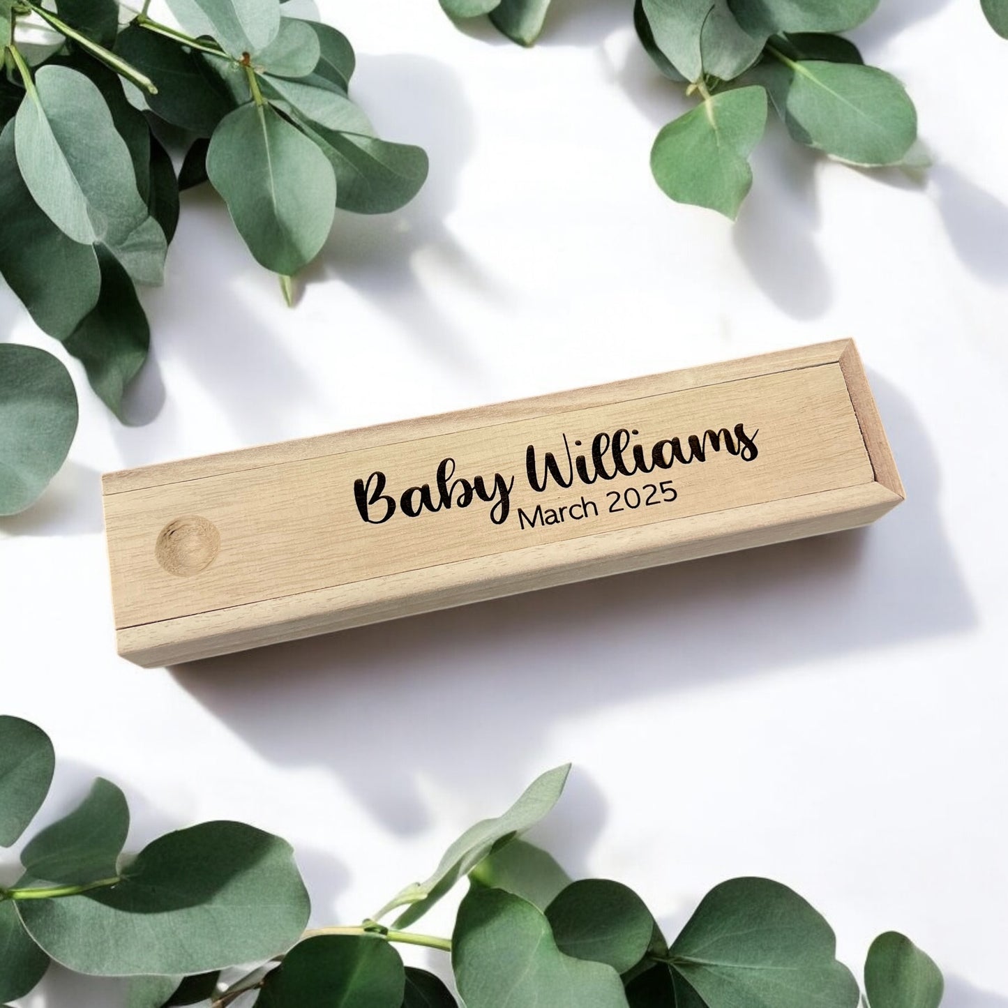 Wooden Pregnancy Test Box Baby Announcement