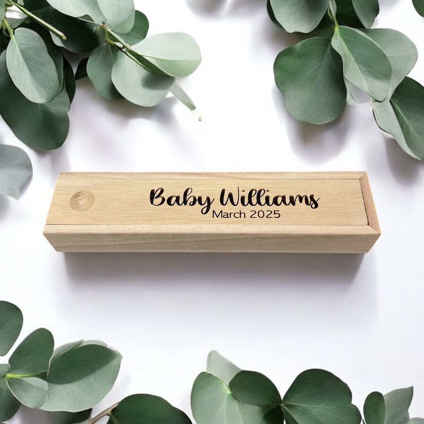 Wooden Pregnancy Test Box Baby Announcement