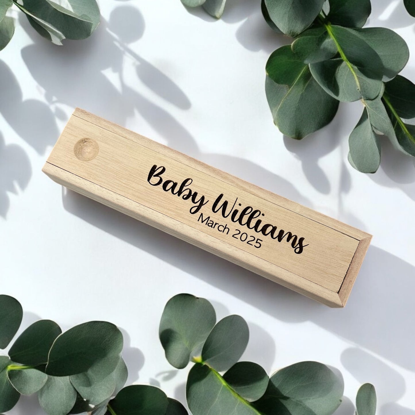 Wooden Pregnancy Test Box Baby Announcement