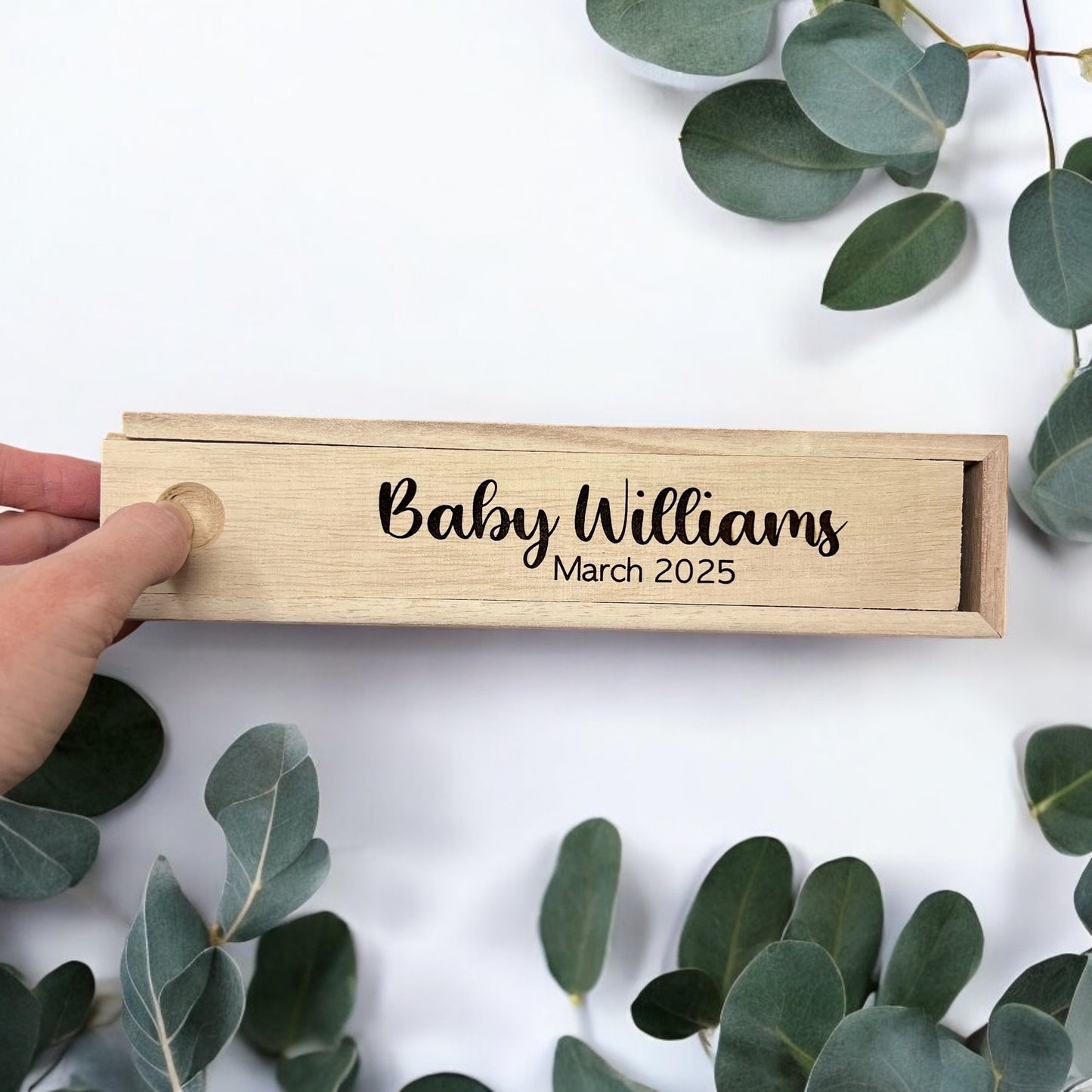 Wooden Pregnancy Test Box Baby Announcement