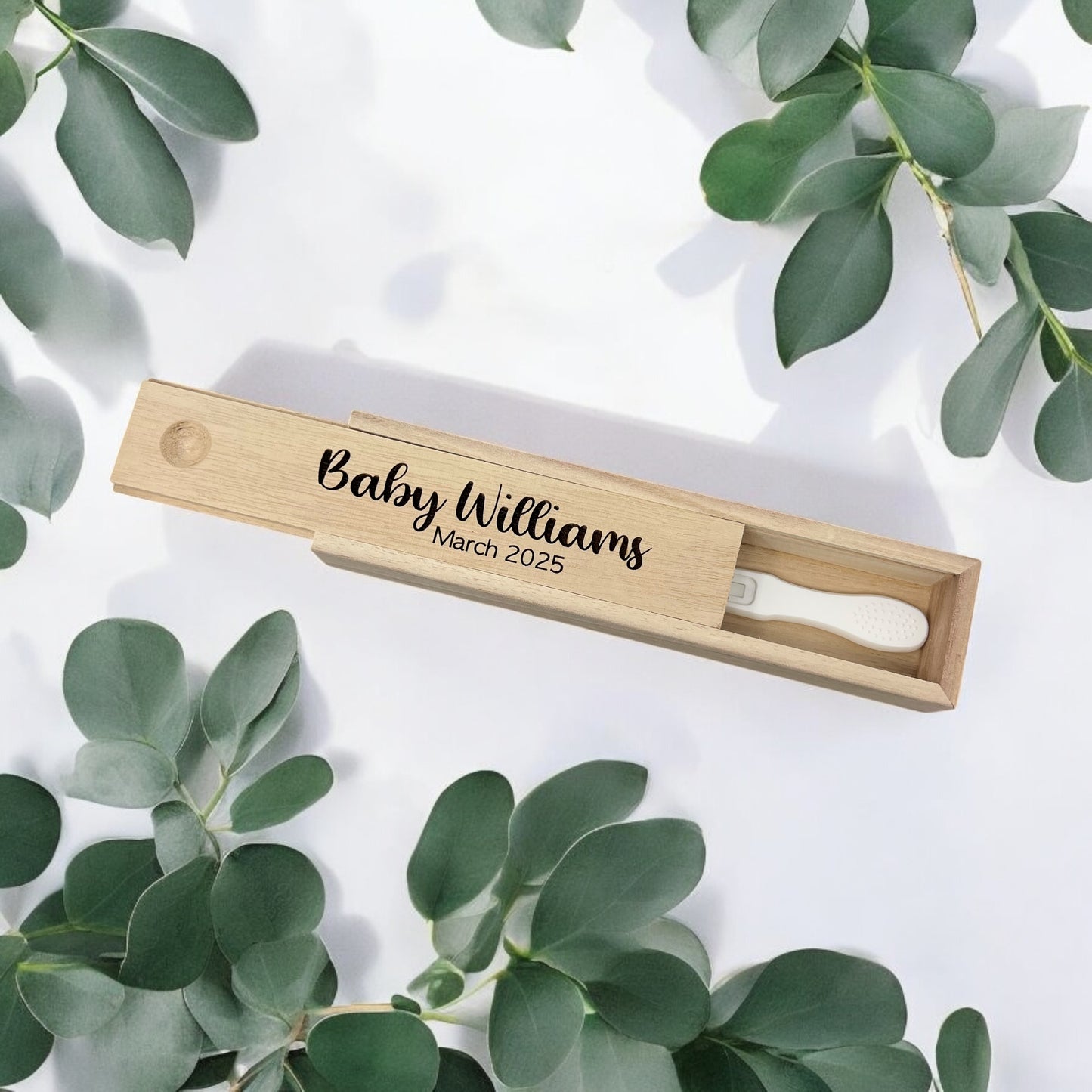 Wooden Pregnancy Test Box Baby Announcement