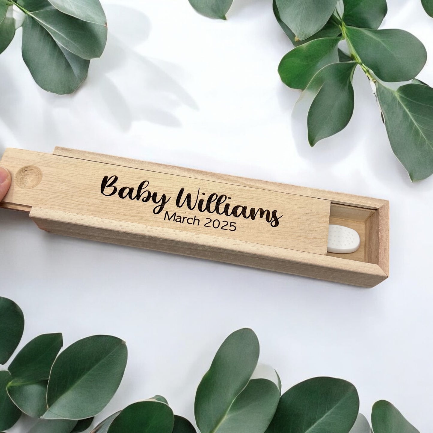 Wooden Pregnancy Test Box Baby Announcement