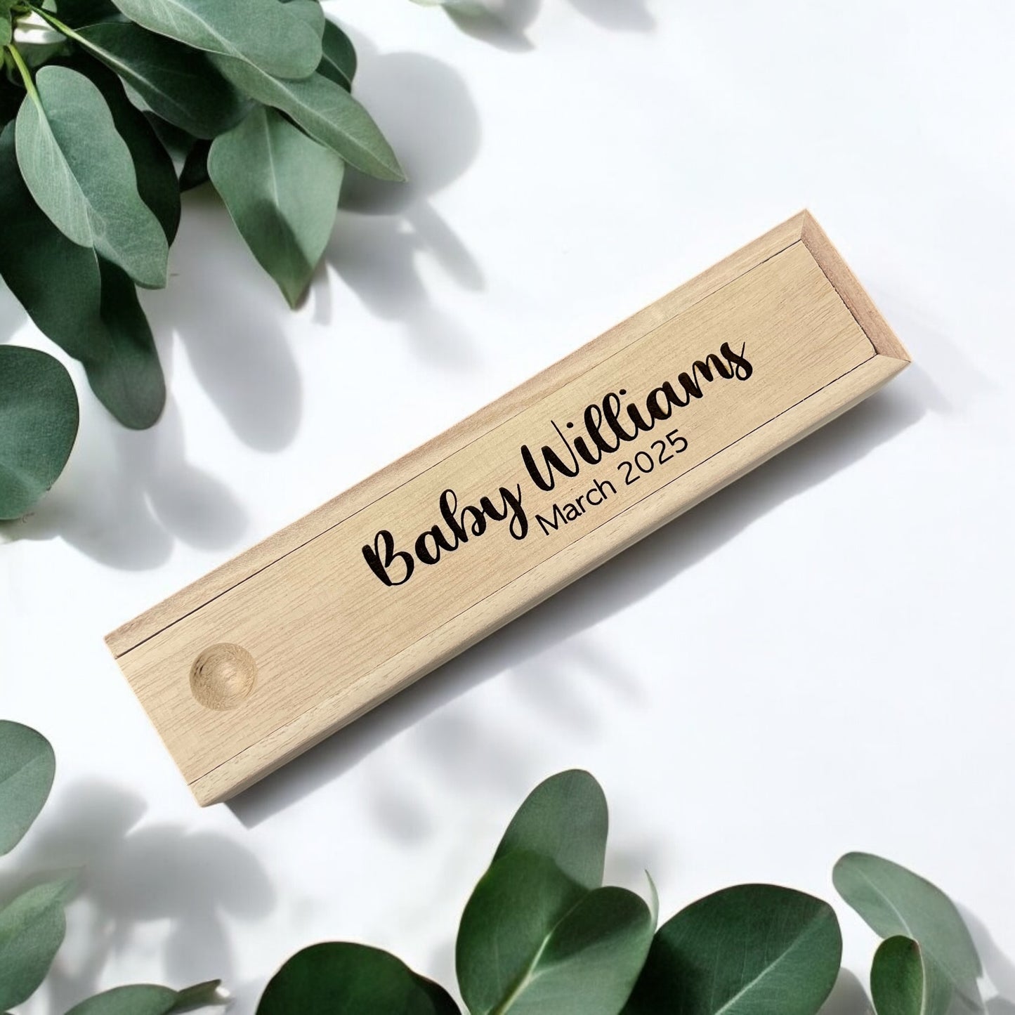 Wooden Pregnancy Test Box Baby Announcement