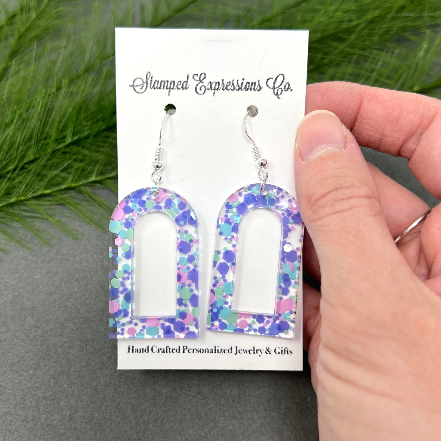 Cotton Candy Window Earrings