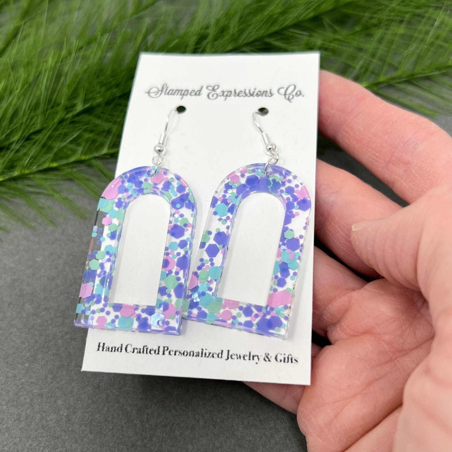 Cotton Candy Window Earrings