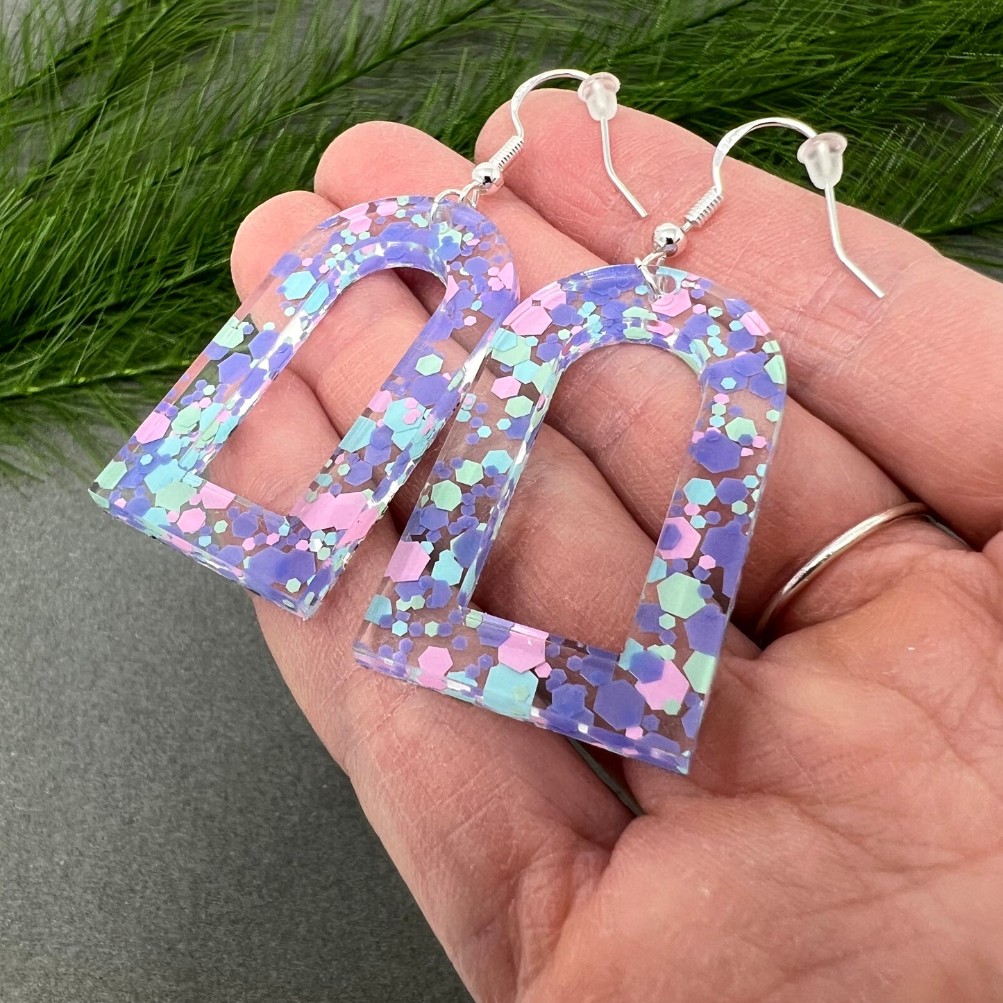 Cotton Candy Window Earrings