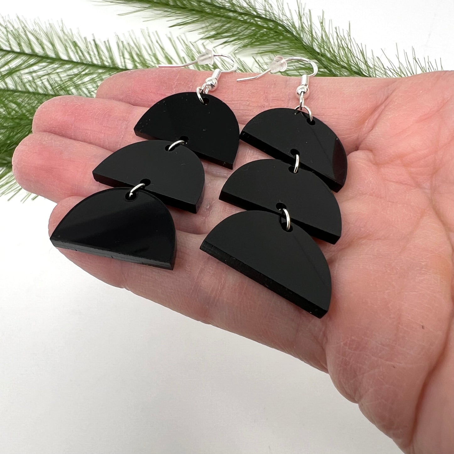 Black Trio Earrings