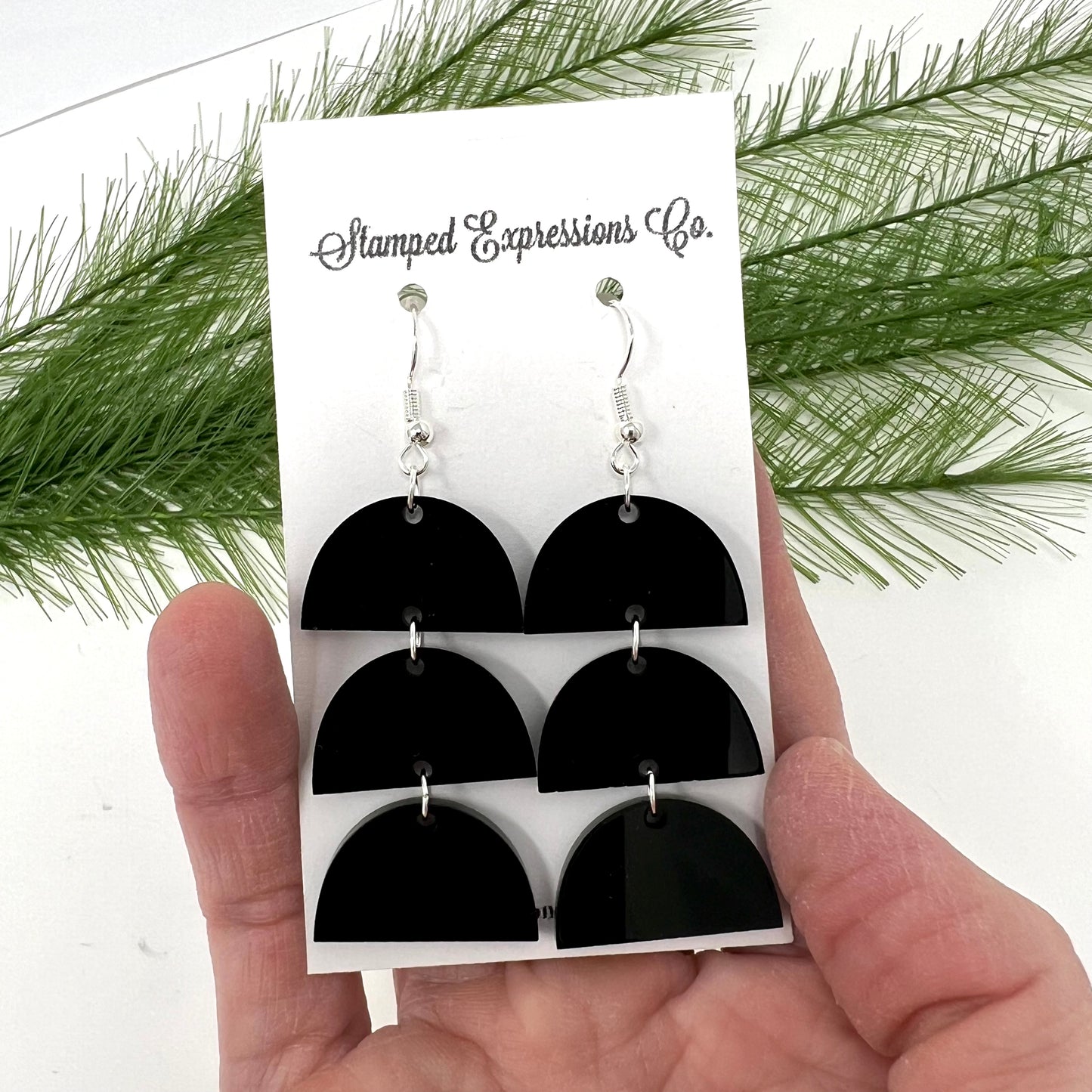 Black Trio Earrings