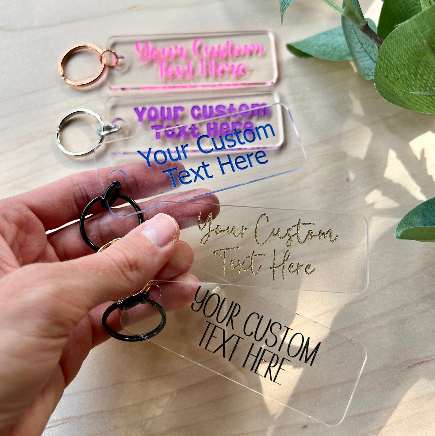 Clear Acrylic Custom Keychain