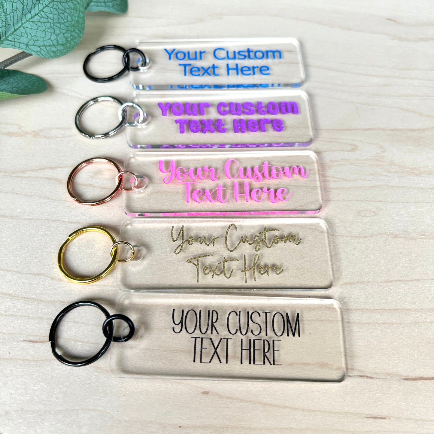 Clear Acrylic Custom Keychain