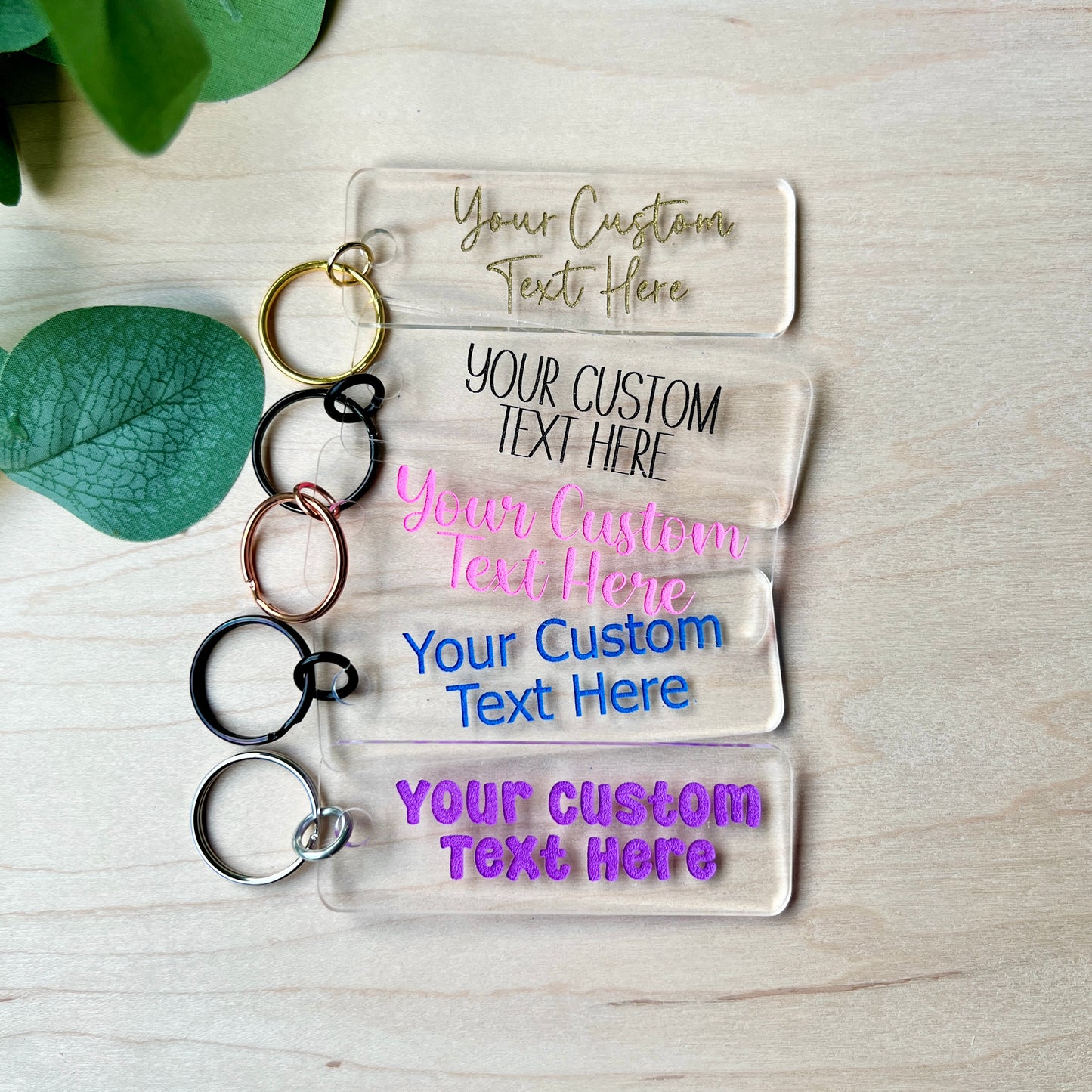 Clear Acrylic Custom Keychain