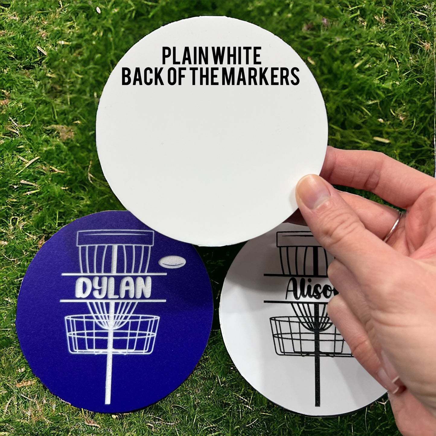 Name In Basket Disc Golf Mini Marker