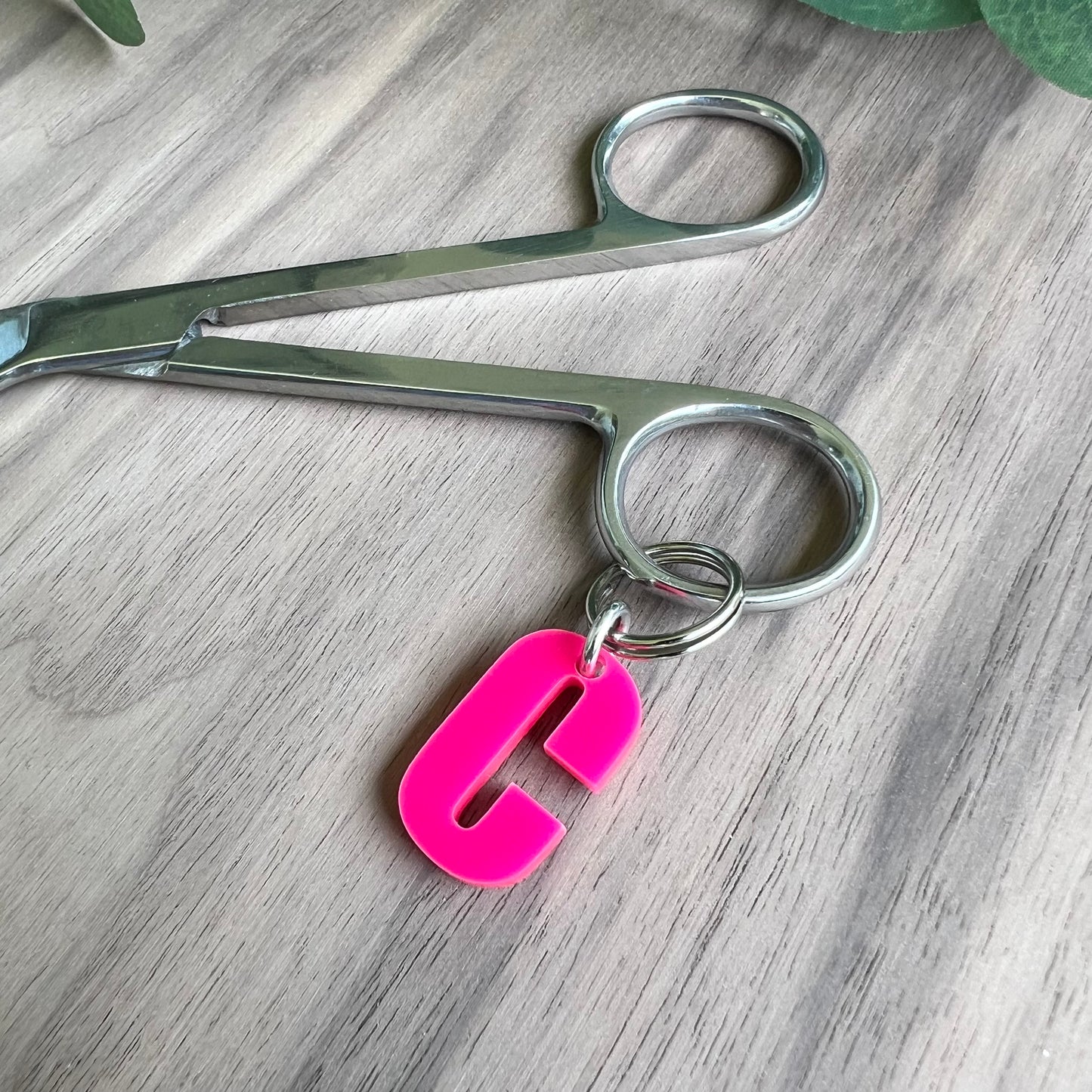 Initial Bandage Scissors Charm