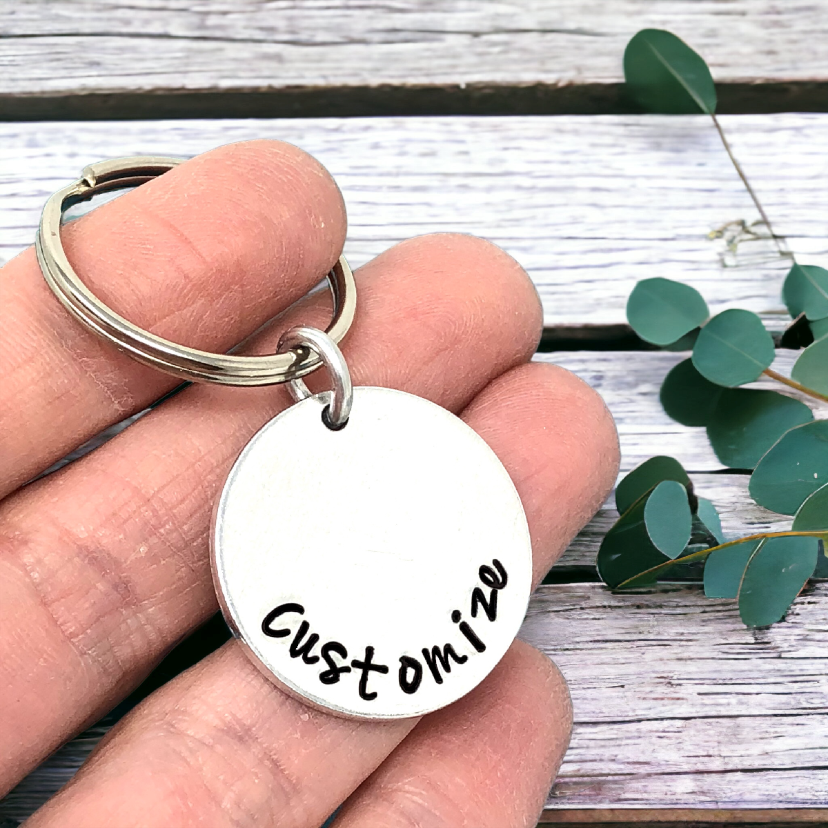 Custom Round Disc Keychain