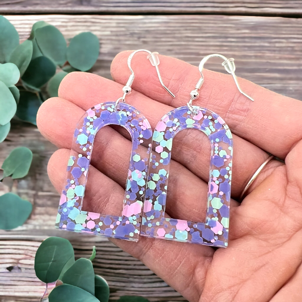 Cotton Candy Window Earrings