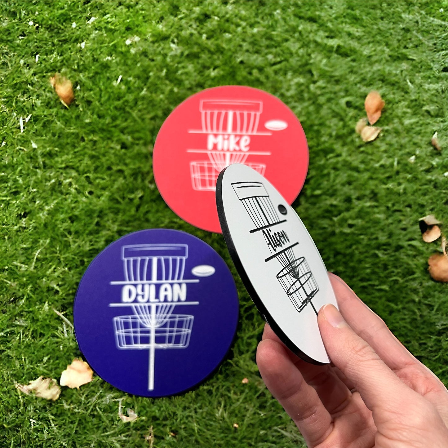 Name In Basket Disc Golf Mini Marker