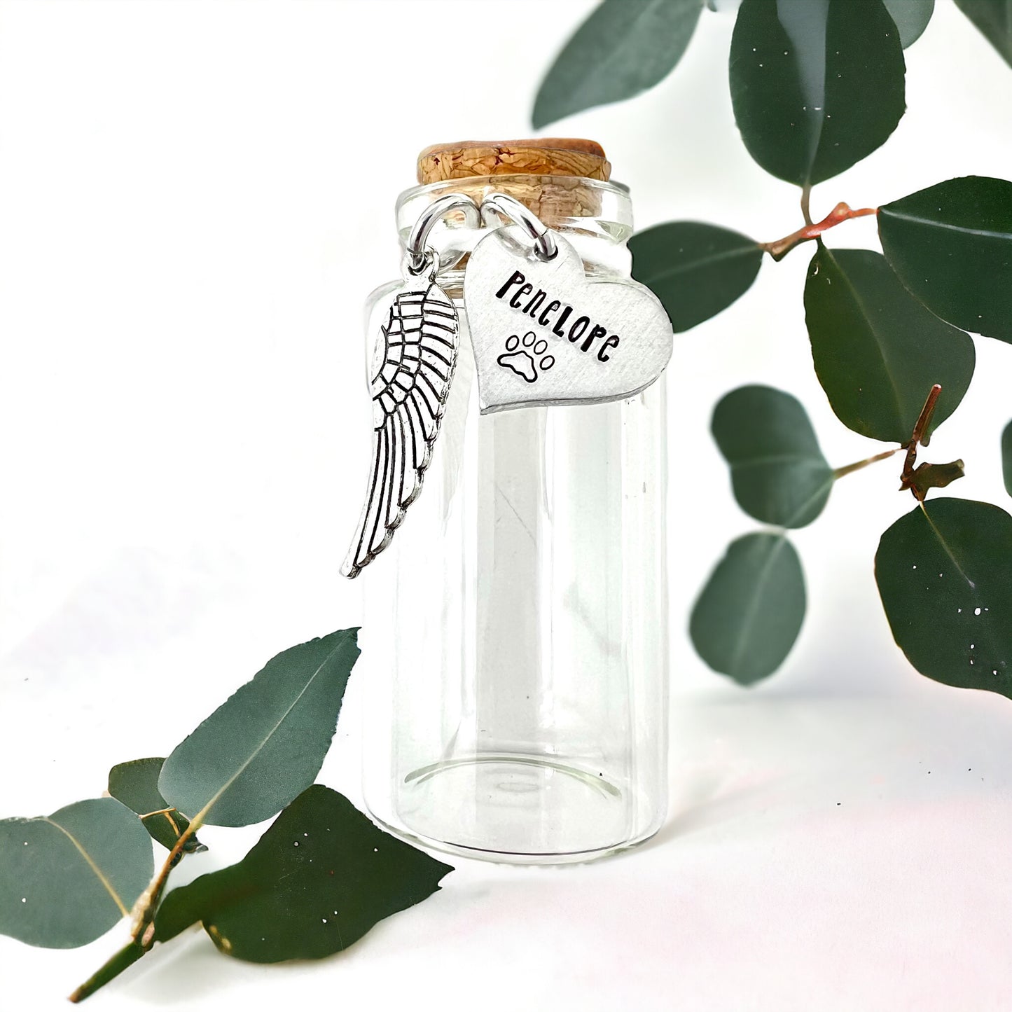 Wing Heart Charm Fur Jar