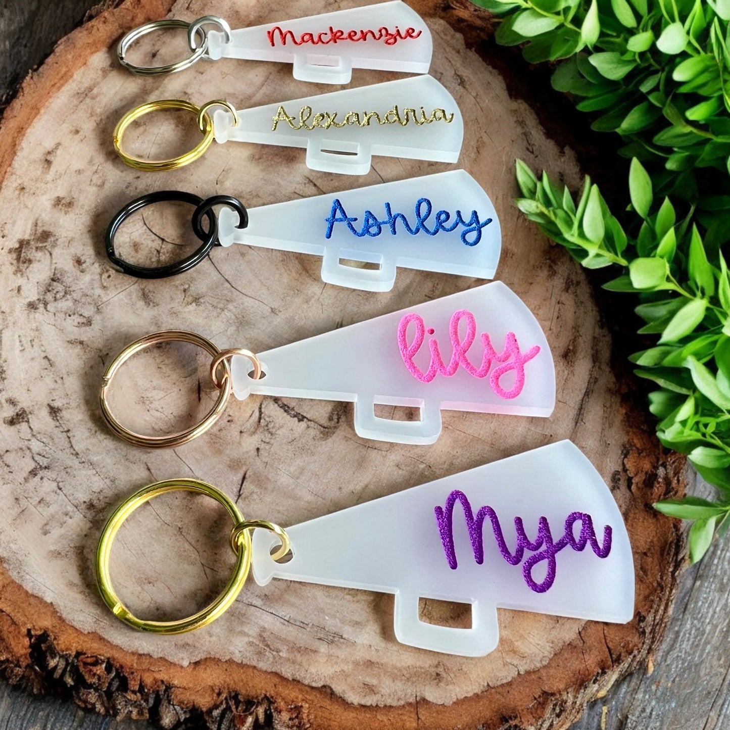 Custom Color Megaphone Acrylic Keychain