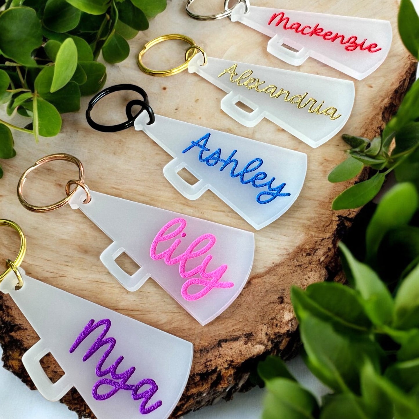 Custom Color Megaphone Acrylic Keychain