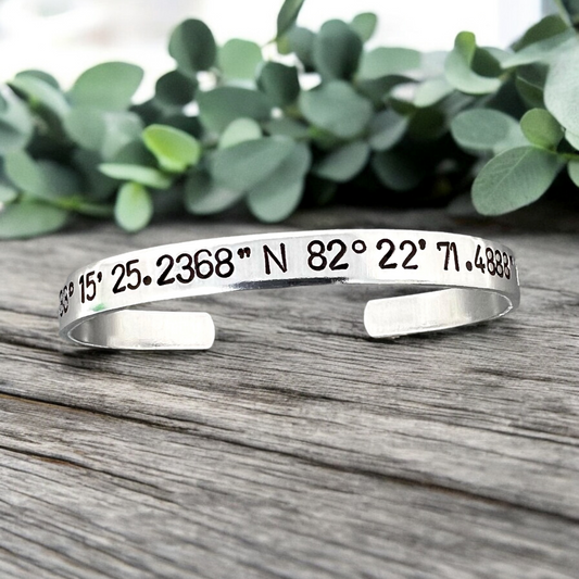 GPS Coordinates Bracelet