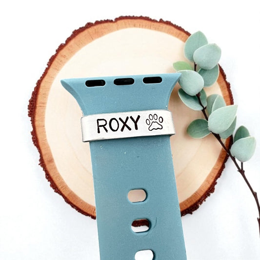 Name Paw Print Watch Band Charm