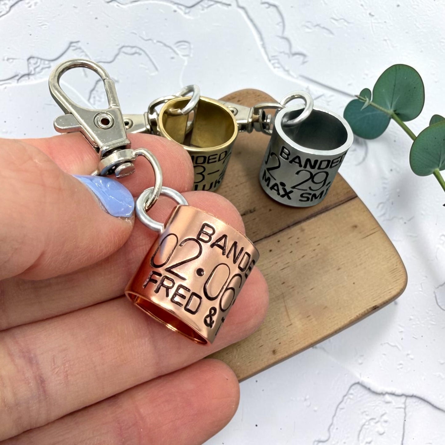 Custom Duck Band Style Keychain Clip