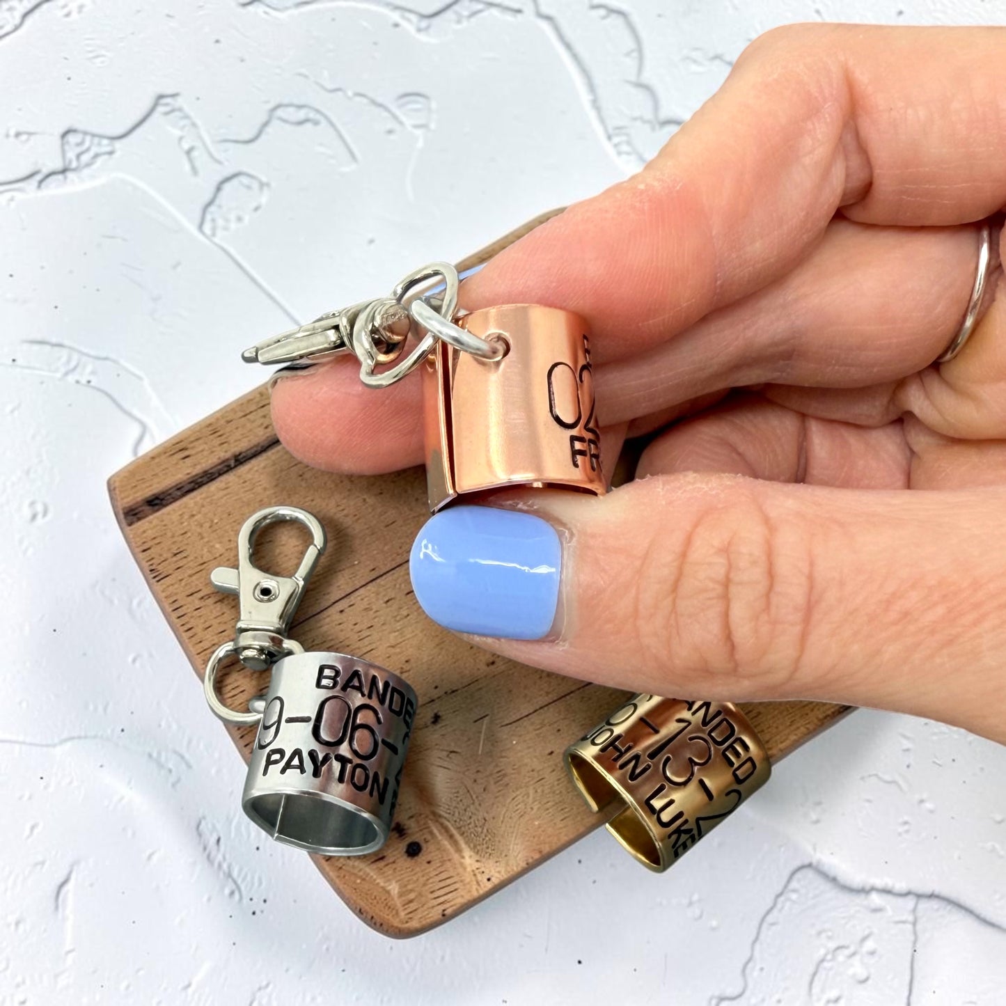 Custom Duck Band Style Keychain Clip